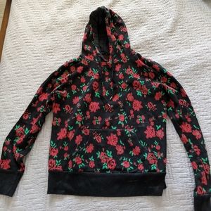 Topshop Floral Sweater Hoodie